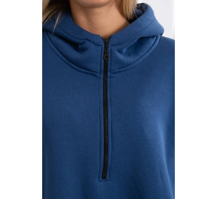 Zateplená mikina s bočními rozparky z džínoviny Zateplená mikina s bočními rozparky z džínoviny