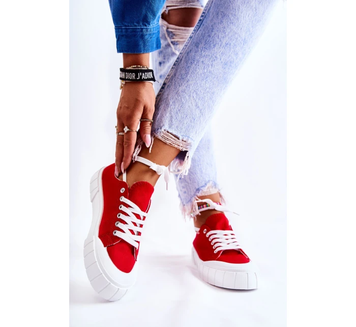 Dámské Tenisky na platformě Červené Comes Dámské Tenisky na platformě Červené Comes