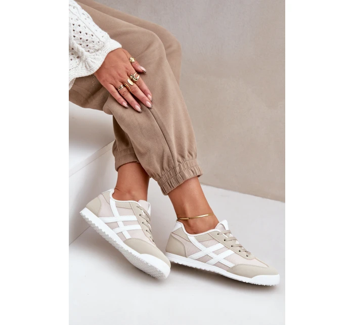 Nízké Tenisky Dámské Béžové model 21680892 - Boto Nízké Tenisky Dámské Béžové model 21680892 - Boto