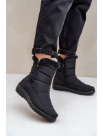 Dámské sněhule na zip s kožíškem černé Fiorittia Dámské sněhule na zip s kožíškem černé Fiorittia