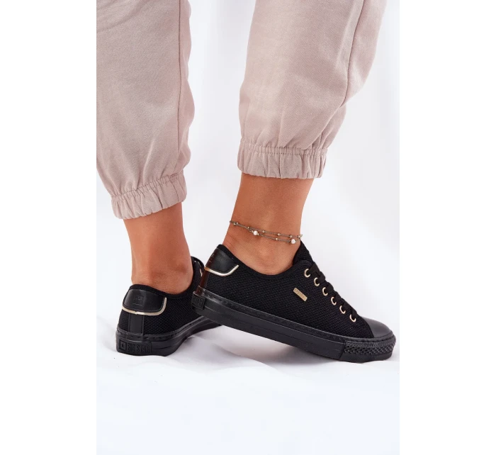 Dámské plátěné tenisky Big Star – černé