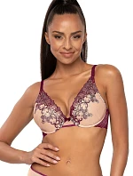 Dámská Push-up podprsenka Maureen M-3808/11/1 Fialová s béžovou - MAT