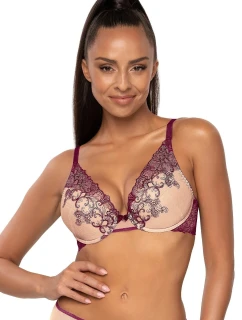 Dámská Push-up podprsenka Maureen M-3808/11/1 Fialová s béžovou - MAT