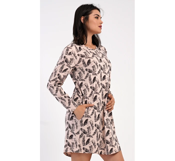 Dámské domácí šaty s dlouhým rukávem Isabela