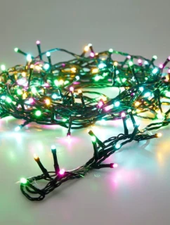 VÁNOČNÍ STROM SVĚTLA SVĚTELNÝ ŘETĚZ 120LED ČASOVAČ VÍCEBAREVNÝ MAKRON