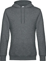 B&C KING Hooded_° Pánská mikina s kapucí 01.U02K heather mid grey