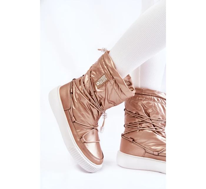 Dámské zateplené sněhule Big Star model 21601636 Béžove - Big Star Shoes Dámské zateplené sněhule Big Star model 21601636 Béžove - Big Star Shoes