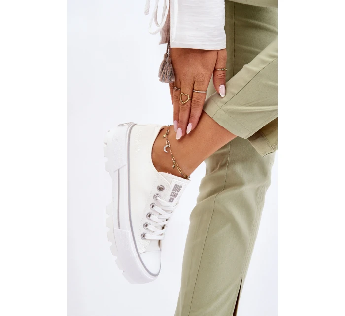Látkové tenisky na platformě Big Star model 21610273 Bílá - Big Star Shoes