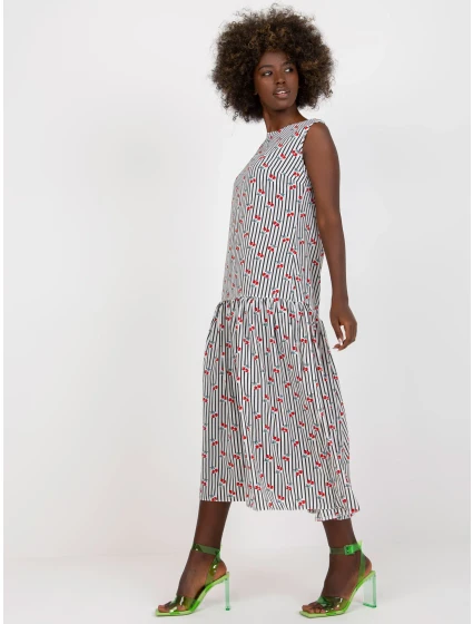 Šaty LK SK 506986 1.89 bílá a černá Šaty LK SK 506986 1.89 bílá a černá