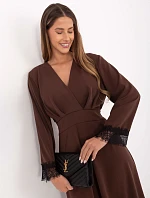 Šaty MI SK 92477.18P tmavě hnědé