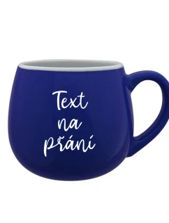TEXT NA PŘÁNÍ - modrý keramický hrníček 300 ml