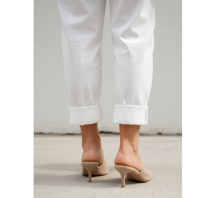 FashionStreet béžové semišové dámské žabky ZY1387