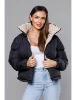 Černá bunda typu puffer pro přechodné období (5M3115-392)