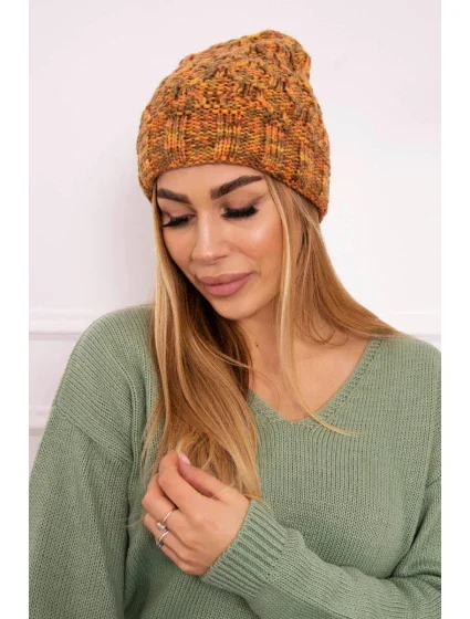 Dámská čepice Eliza model 18750865 hnědá - K-Fashion Dámská čepice Eliza model 18750865 hnědá - K-Fashion