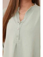 Halenka s prodlouženým zadním dílem tmavá máta Halenka s prodlouženým zadním dílem tmavá máta