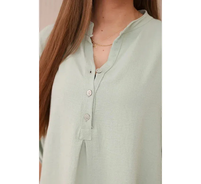 Halenka s prodlouženým zadním dílem tmavá máta Halenka s prodlouženým zadním dílem tmavá máta