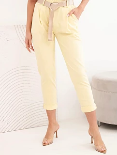 Kalhoty Punto s páskem žluté