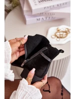 Zazoo 2326 Sametové Dámské Nazouvací Botky Černé