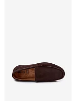 Pánské mokasiny z přírodního semiše Big Star TT174202 Čokoládové Pánské mokasiny z přírodního semiše Big Star TT174202 Čokoládové