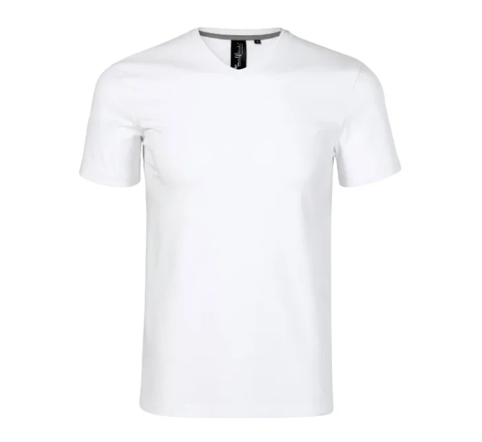 Action V-neck tričko pánské bílá