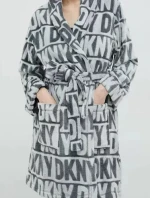 Dámský župan YI2222605F 031 šedá  - DKNY