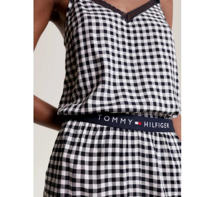 Dámské pyžamové šortky WOVEN SHORT PRINT UW0UW04944 02G tm. modro-bílé - Tommy Hilfiger Dámské pyžamové šortky WOVEN SHORT PRINT UW0UW04944 02G tm. modro-bílé - Tommy Hilfiger