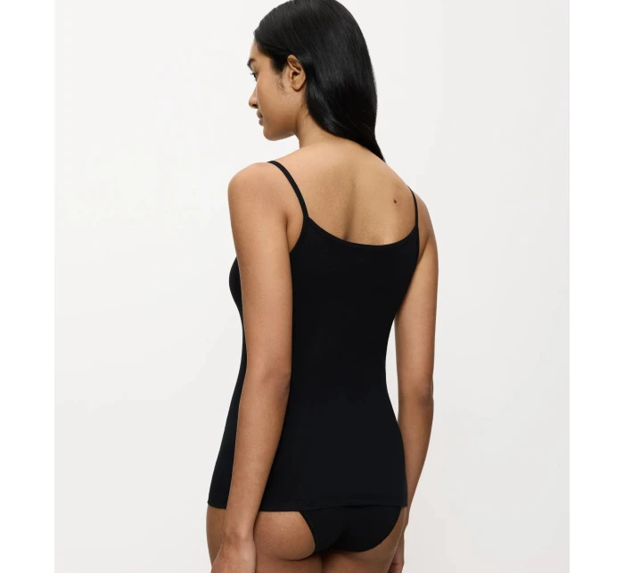 Feel Of Cotton Spaghetti Top - BLACK - TRIUMPH BLACK - TRIUMPH