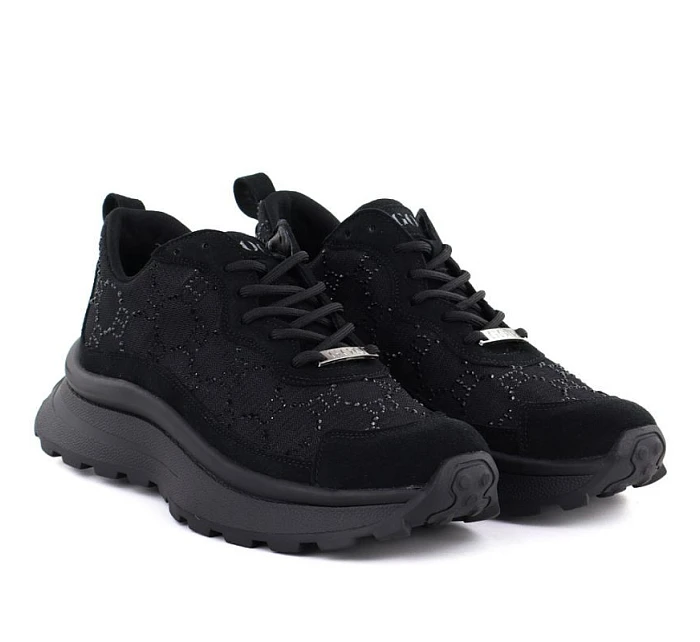 Dámské tenisky se síťovinou a zirkony černé model 22081656 - Hikvision Dámské tenisky se síťovinou a zirkony černé model 22081656 - Hikvision