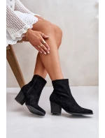 Kotníkové Boty Na Podpatku Eko Černé model 21671745 - Boto