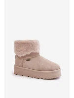 Sněhule na platformě s kožíškem Big Star model 21676120 Světle béžové - Big Star Shoes Sněhule na platformě s kožíškem Big Star model 21676120 Světle béžové - Big Star Shoes