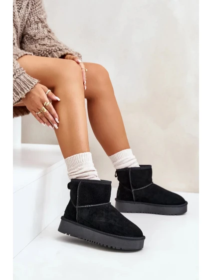 Dámské Semišové Sněhule Na Platformě Nad Kotníky Černé Rianaella Dámské Semišové Sněhule Na Platformě Nad Kotníky Černé Rianaella