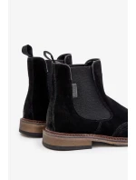 Semišové Pánské Kotníkové Boty Chelsea Big Star Černé Semišové Pánské Kotníkové Boty Chelsea Big Star Černé