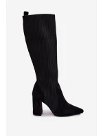 Dámské kozačky na sloupku – černé Yserine Dámské kozačky na sloupku – černé Yserine