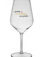 ...PROTOŽE BÝT DOKONALÁ NENÍ PRDEL... - čirá nerozbitná sklenice na víno 470 ml
