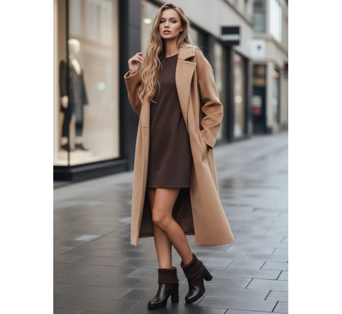 Dámské hnědé boty FashionStreet na podpatku ZY1315