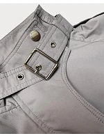 Dámská tenká bunda s větrovým límcem Goodlookin tmavě béžová (P3-6302-62)