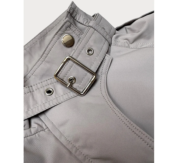 Dámská tenká bunda s větrovým límcem Goodlookin tmavě béžová (P3-6302-62)