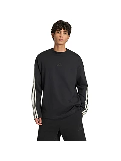 Pánské tričko Kit 3Stripes Long černé, model 22308343 - ADIDAS