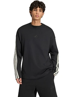 Pánské tričko adidas Kit 3-Stripes Long Sleeve, černé, KF2427
