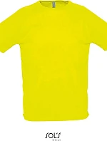 SOL'S Sporty Pánské raglánové sportovní tričko 25.1939 neon yellow