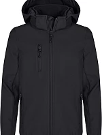 Clique Classic Softshell Jkt Jr Dětská 3-vrstvá softshellová bunda s kapucí 67.0909 black