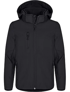 Classic Softshell Jkt Jr Dětská 3vrstvá softshellová bunda s kapucí model 22471104 black - Clique