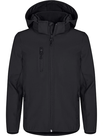Clique Classic Softshell Jkt Jr Dětská 3-vrstvá softshellová bunda s kapucí 67.0909 black Clique Classic Softshell Jkt Jr Dětská 3-vrstvá softshellová bunda s kapucí 67.0909 black