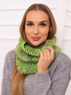 model 18752037 Dámská čepice s kapucí zelená neonová - K-Fashion