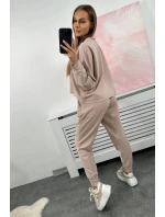 Set 2dílná mikina + kalhoty béžový