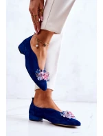 Elegantní Semišové Boty S Dekorací námořnická modrá model 21581728 - Boto