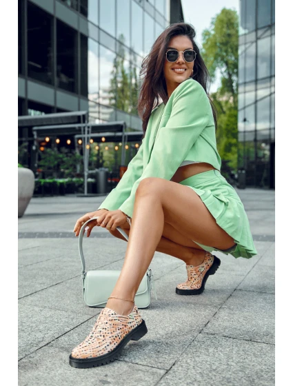 Dámské Kožené Boty Maciejka 04087-18 Oranžová a černá