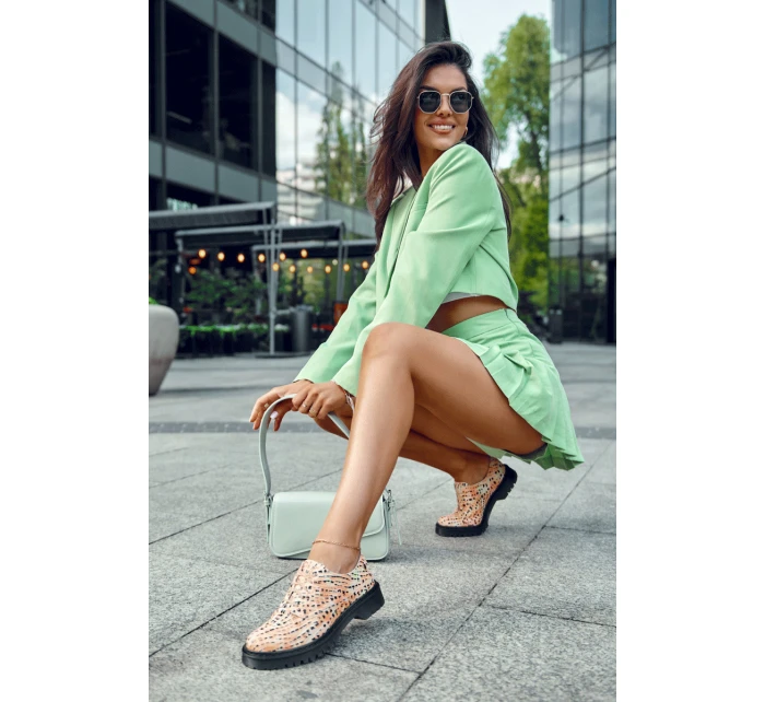 Dámské Kožené Boty Maciejka 04087-18 Oranžová a černá