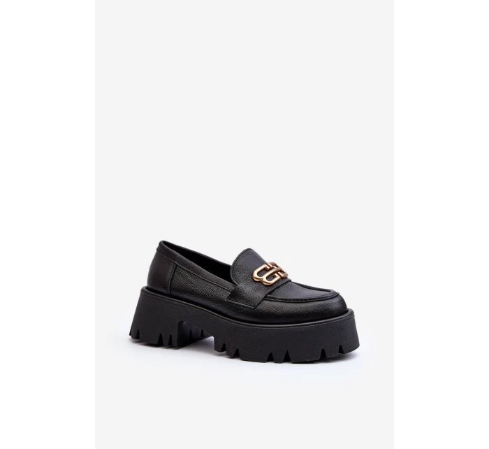 Zazoo 20164 Dámské Mokasíny Z Pravé Kůže Černé