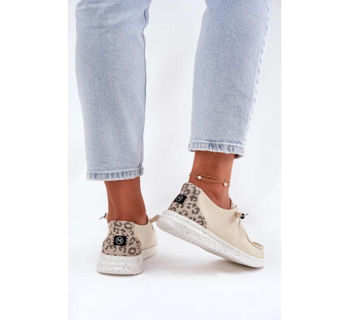 Lehké Dámské Polobotky Béžové model 21694797 - VINCEZA Lehké Dámské Polobotky Béžové model 21694797 - VINCEZA